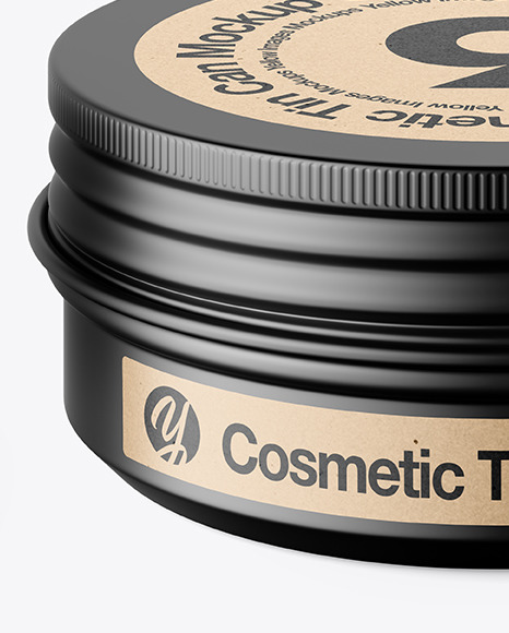 60g Matte Cosmetic Tin Can Mockup