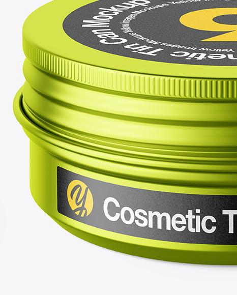 60g Matte Metallic Cosmetic Tin Can Mockup