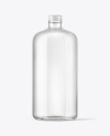 Clear Glass Water Bottle Mockup