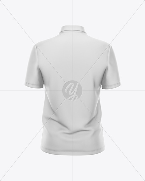 Men's Jersey With V-Neck Mockup - Back View