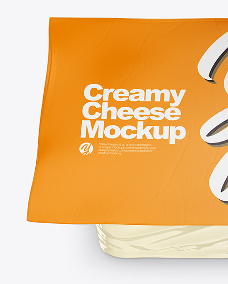 Creamy Cheese Mockup High Angle Shot