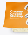 Creamy Cheese Mockup High Angle Shot