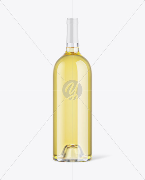 1L White Wine Bottle Mockup