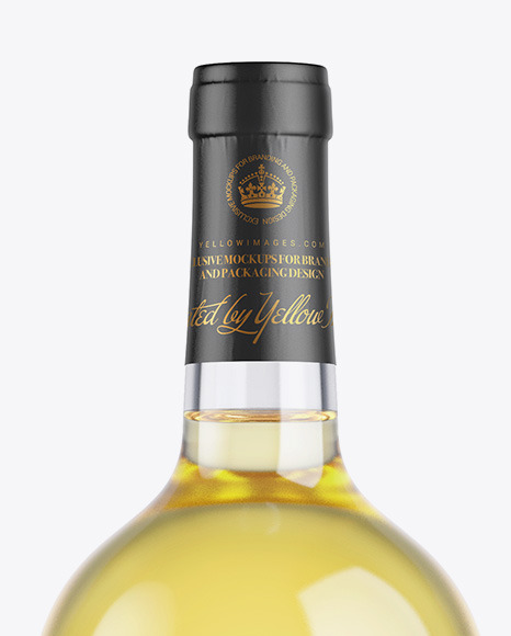 1L White Wine Bottle Mockup