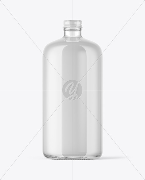 Clear Glass Bottle Mockup