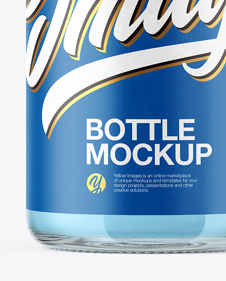 Clear Glass Bottle Mockup