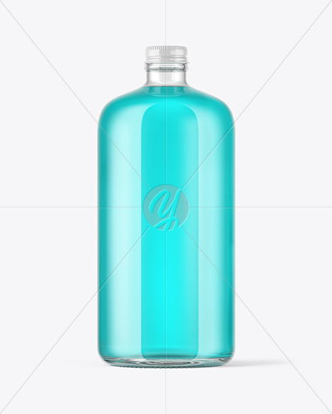 Clear Glass Bottle Mockup