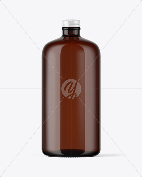 Amber Glass Bottle Mockup Amber Glass Bottle Mockup