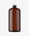 Amber Glass Bottle Mockup