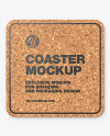 Cork Beverage Coaster Mockup