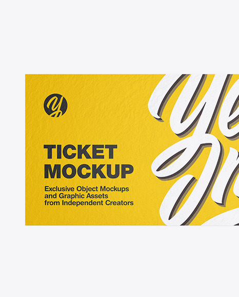 Paper Ticket Mockup