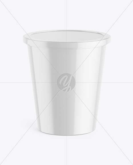 Glossy Plastic Cup Mockup