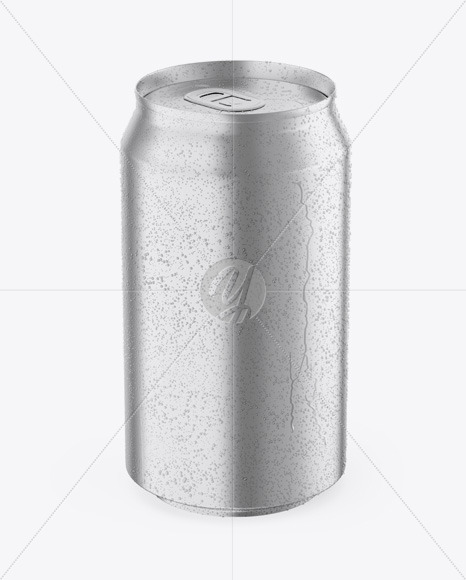 Metallic Can with Condensation Mockup