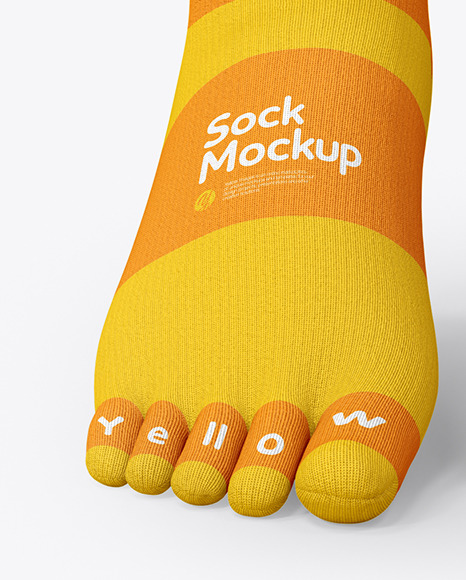 Long Toe Socks Mockup