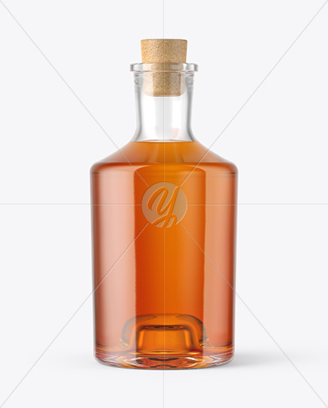 Whiskey Bottle with Cork Mockup