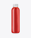 Clear Bottle with Tomato Juice Mockup