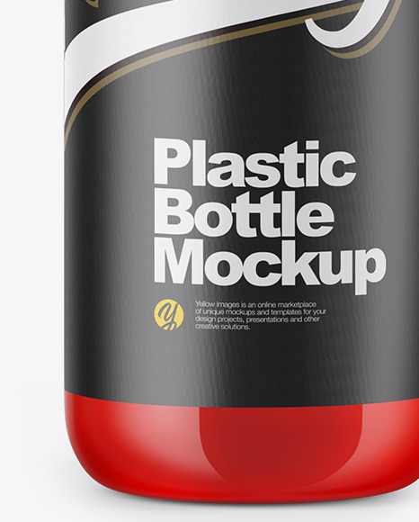 Clear Bottle with Tomato Juice Mockup