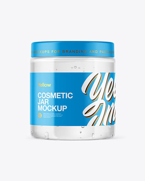 Clear Jar with Gel Mockup - Gold layer