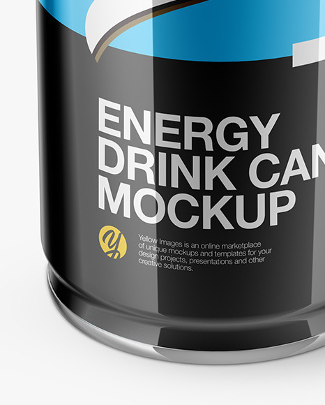 Glossy Aluminium Drink Can Mockup