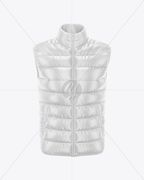 Men's Down Vest Mockup - Front View