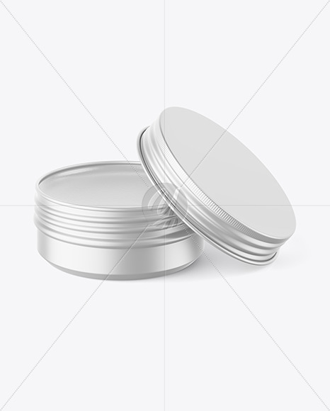 60g Matte Cosmetic Tin Can Mockup