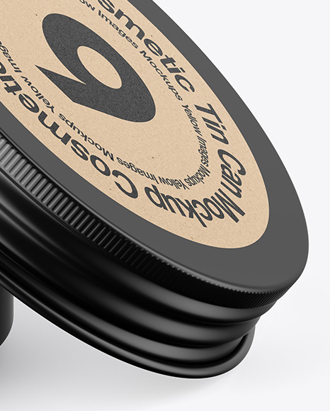 60g Matte Cosmetic Tin Can Mockup