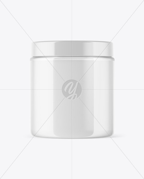 Clear Cosmetic Jar Mockup