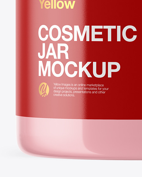 Clear Cosmetic Jar Mockup