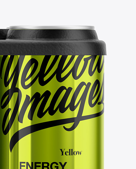 Glossy Metallic Cans Mockup