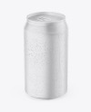 Matte Can with Condensation Mockup