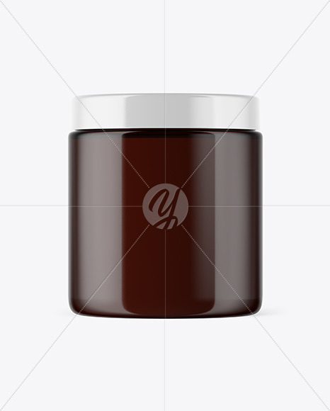 Amber Cosmetic Jar Mockup