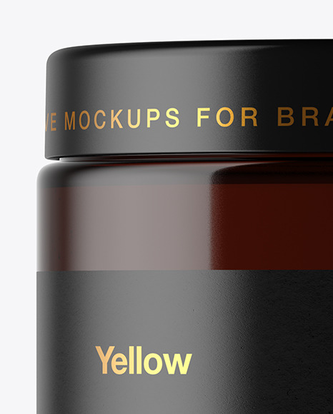 Amber Cosmetic Jar Mockup