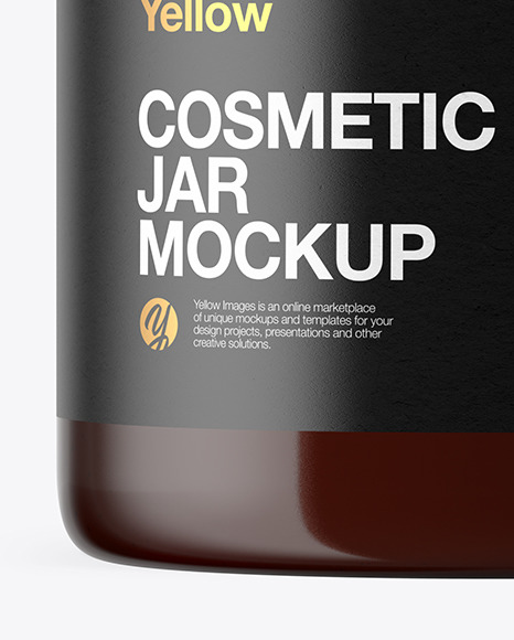 Amber Cosmetic Jar Mockup