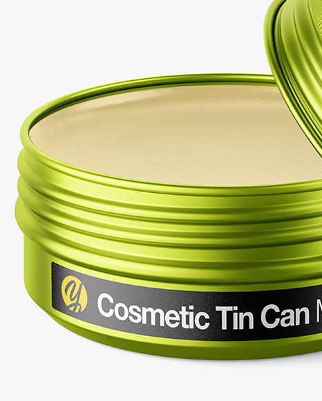 60g Matte Metallic Cosmetic Tin Can Mockup