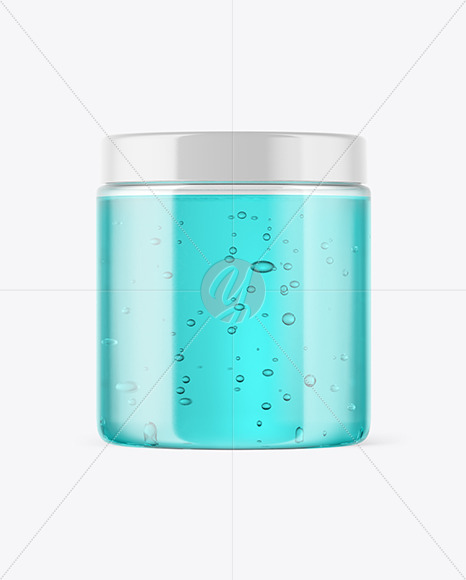 Clear Jar with Gel Mockup