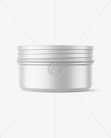 100g Matte Cosmetic Tin Can Mockup