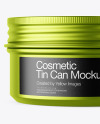 100g Matte Metallic Cosmetic Tin Can Mockup