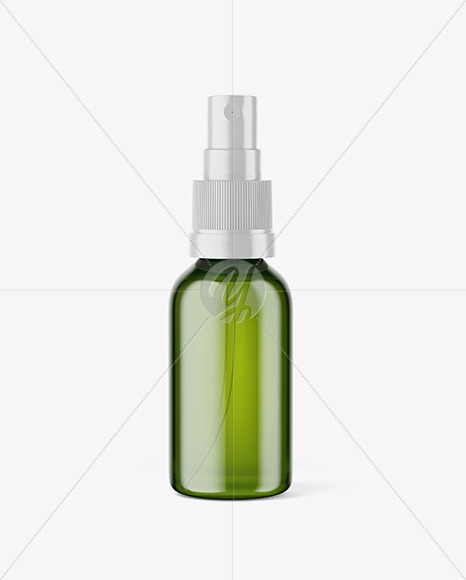 Green Spray Bottle Mockup