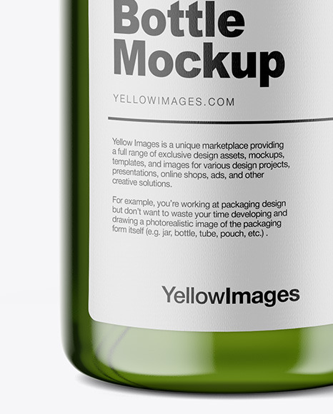 Green Spray Bottle Mockup