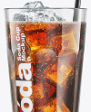 Glass Soda Cup With Ice Mockup