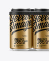 Matte Metallic Cans Mockup