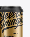 Matte Metallic Cans Mockup