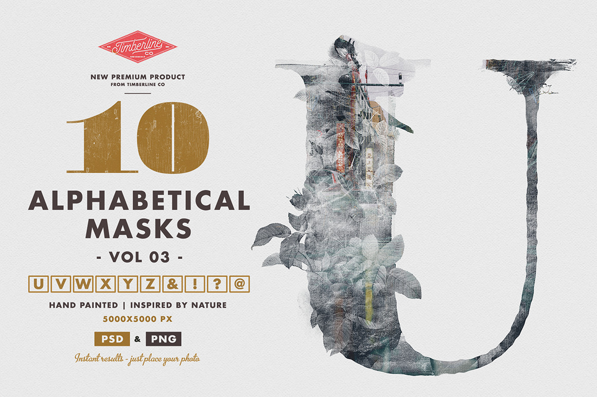 10 Alphabetical Masks Vol 03