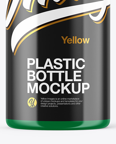 Glossy Plastic Bottle Mockup