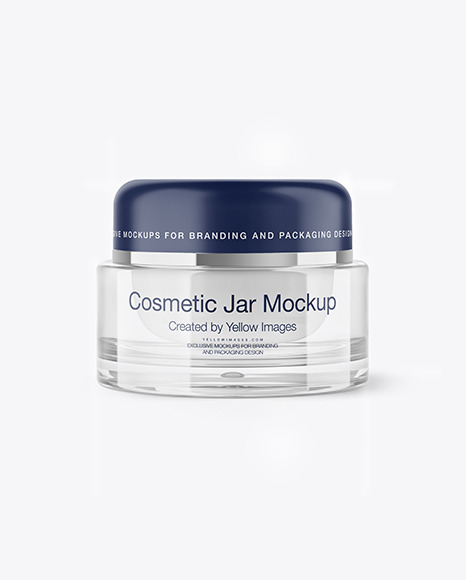 Glass Cosmetic Jar Mockup - Glass cosmetic jar mockup