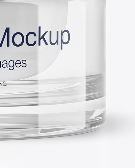 Glass Cosmetic Jar Mockup