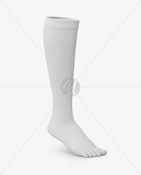 Long Toe Sock Mockup