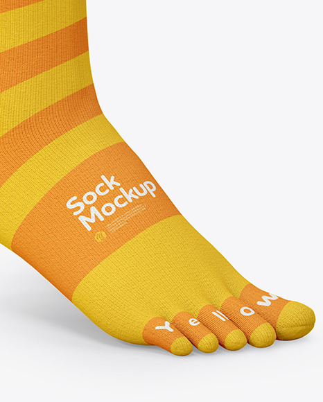 Long Toe Sock Mockup