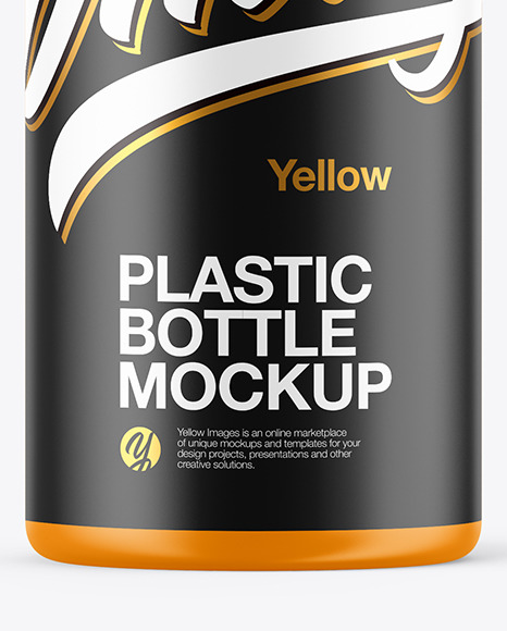 Matte Plastic Bottle Mockup