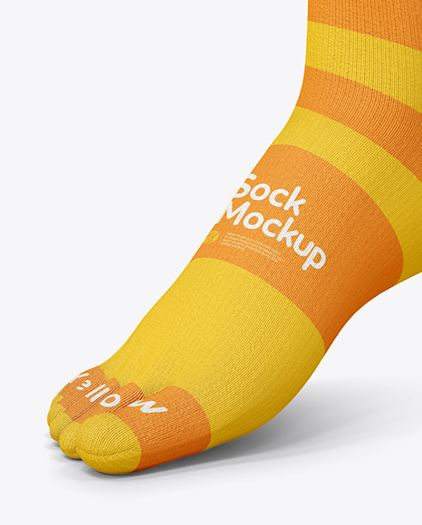 Long Toe Sock Mockup